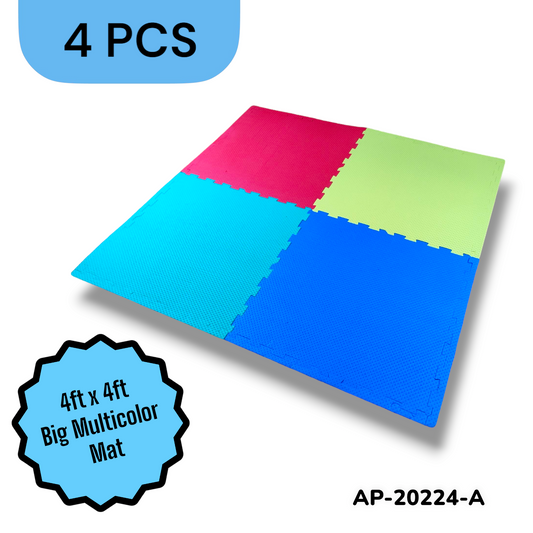 4 PCS MultiColor PlayArea Puzzle Playmat