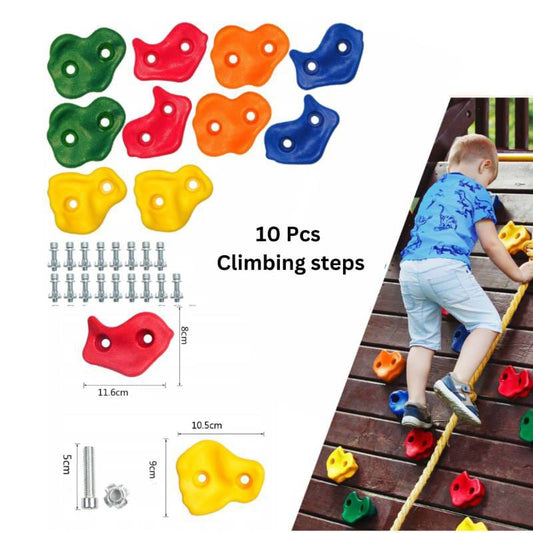 Rock Climbing Holds for Kids, Large Climbing Holds for Play Set, Swingset - Adult Rock Wall Holds with Mounting Hardware for Indoor Outdoor Rock Climbing Wall