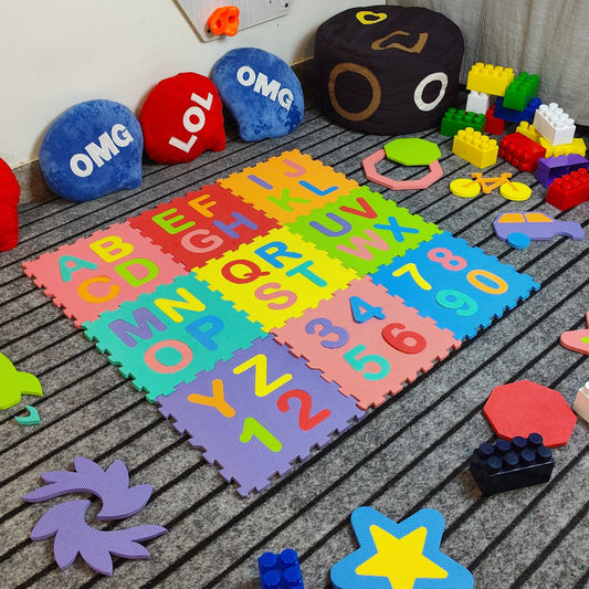 AlphaNumeric Educational Puzzle Mat 36 characters